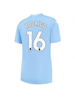 Billige Manchester City Rodri Hernandez #16 Hjemmedrakt Dame 2023-24 Kortermet